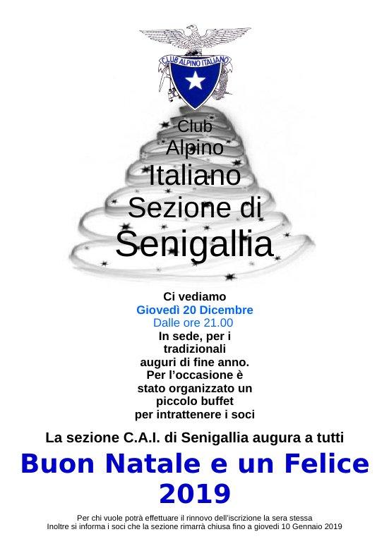 Ci vediamo giovedì 20 dicembre in sede per i tradizionali auguri di fine anno. Per l'occasione è stato organizzato un piccolo buffet per intrattenere i soci.